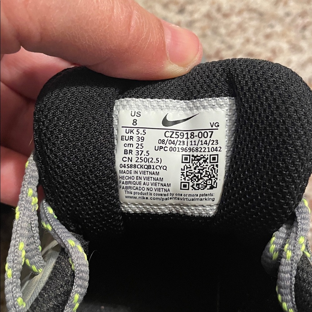 Nike Hyper Diamond 4 Softball Cleats Womens 8 gray & White Fastflex - Picture 9 of 10
